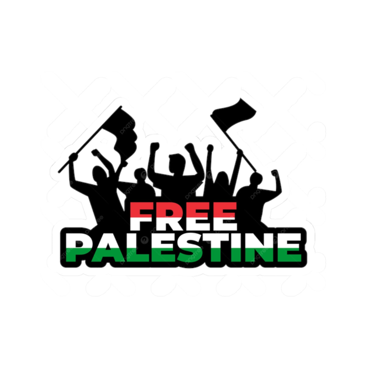 Kiss-Cut Stickers, Empowering Protest Stickers, Free Palestine Decals, Laptop Stickers, Activism Accessories, Support for Justice