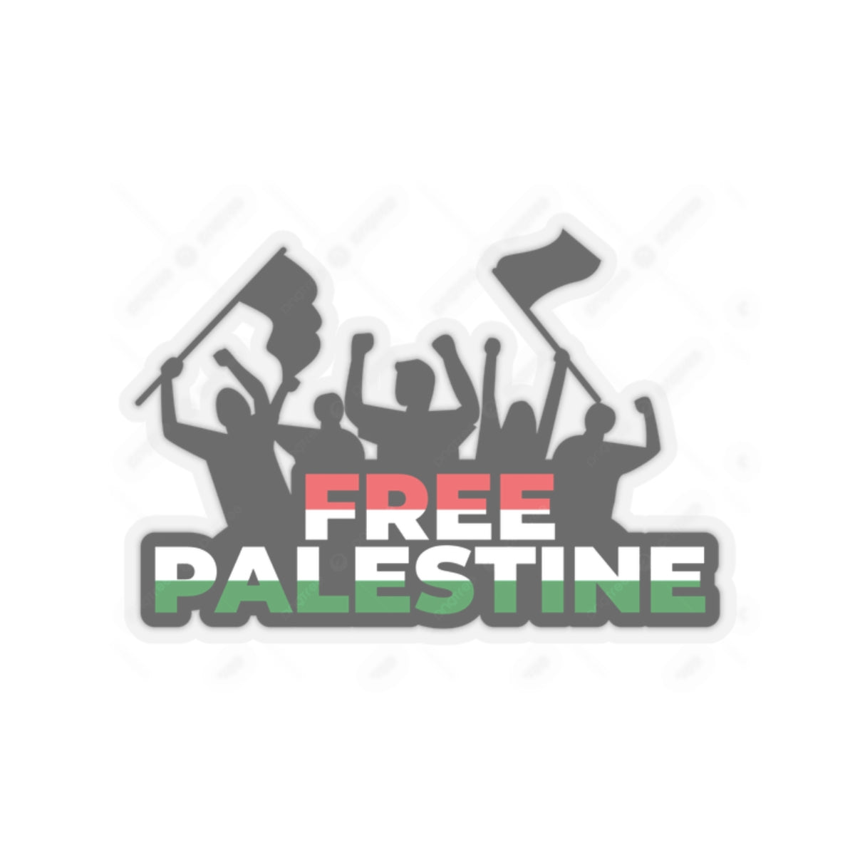 Kiss-Cut Stickers, Empowering Protest Stickers, Free Palestine Decals, Laptop Stickers, Activism Accessories, Support for Justice